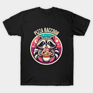 Cute Raccoon Eating Pizza T-Shirt